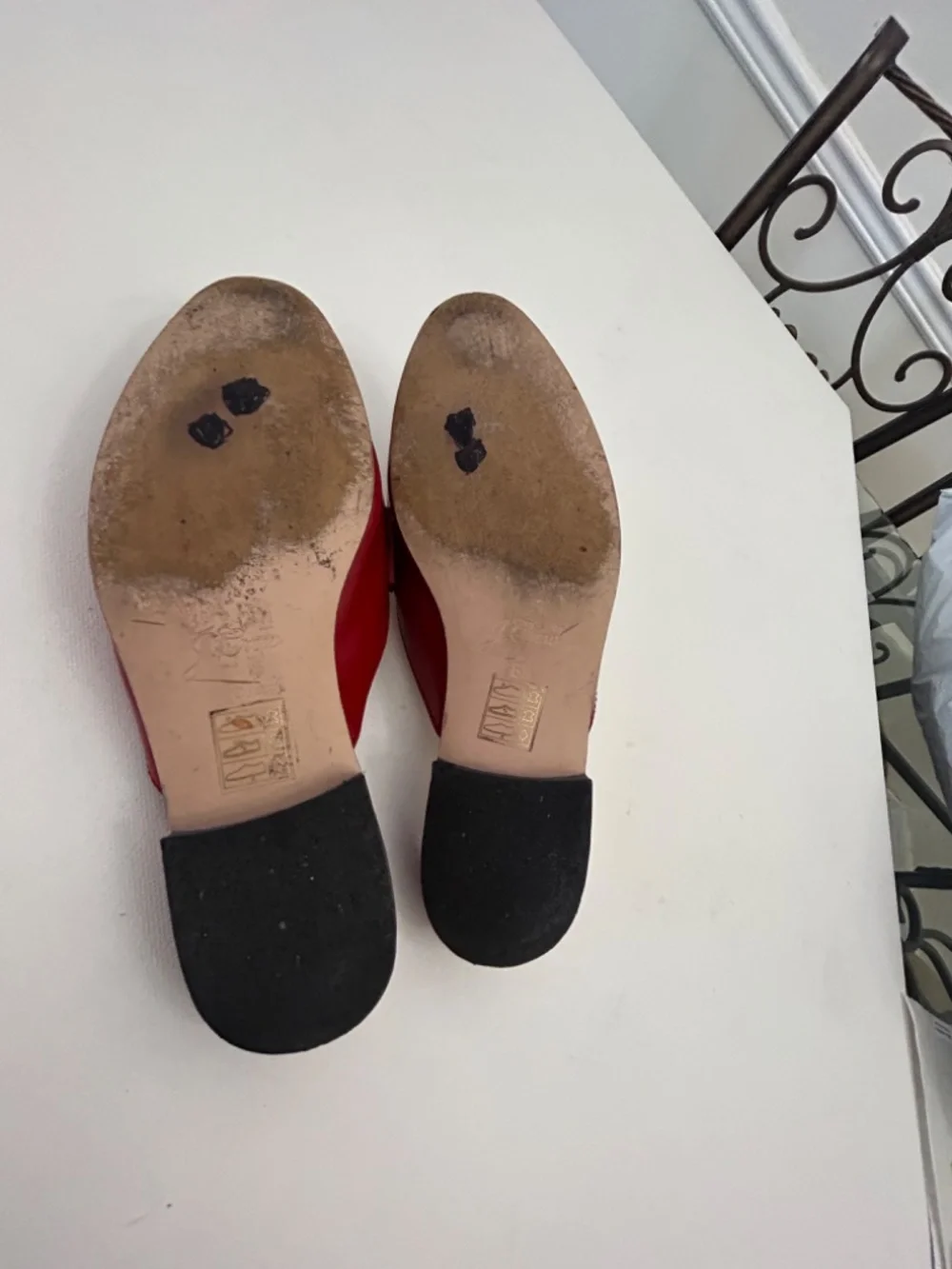 J.Crew Academy Penny Loafer Mule in cherry/apple red patent leather. size 6.5 - Picture 8 of 9